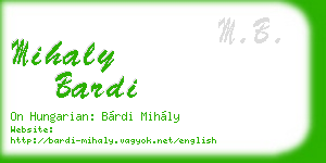 mihaly bardi business card