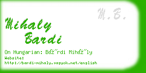 mihaly bardi business card